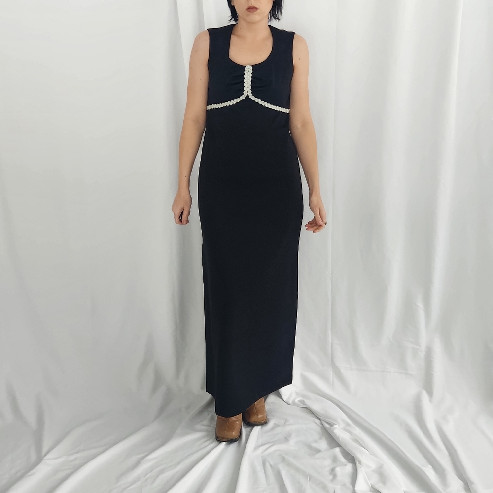 Hand Made‎ 70s Black Gown